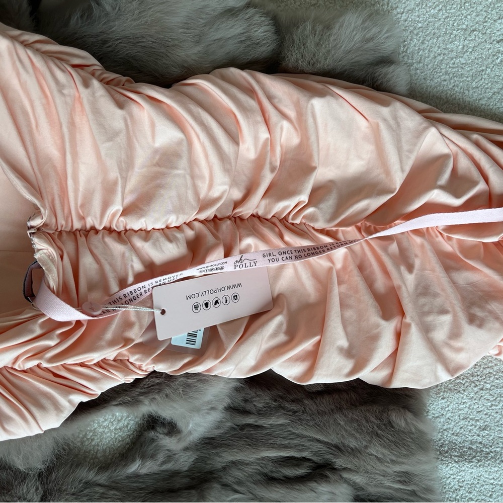 Brand new Oh Polly Pink Ruched Mini Dress